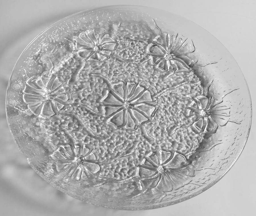 Rainflower Clear Dinner Plate by Anchor Hocking-1