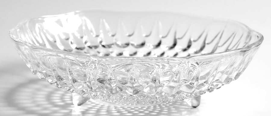 16 Clear 6" 3-Toed Footed Bowl by Anchor Hocking-1