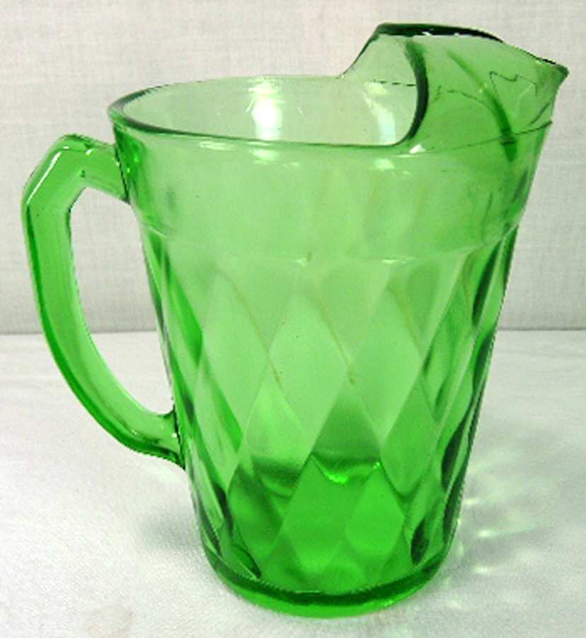 Diamond Optic Green 54 Oz Pitcher by Hazel-Atlas-1