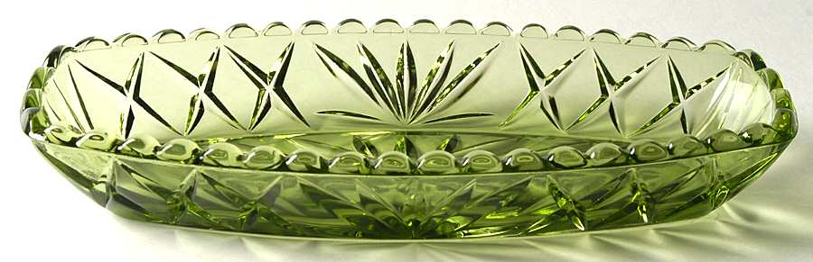 Prescut Green 9" Oblong Celery by Hazel-Atlas-1