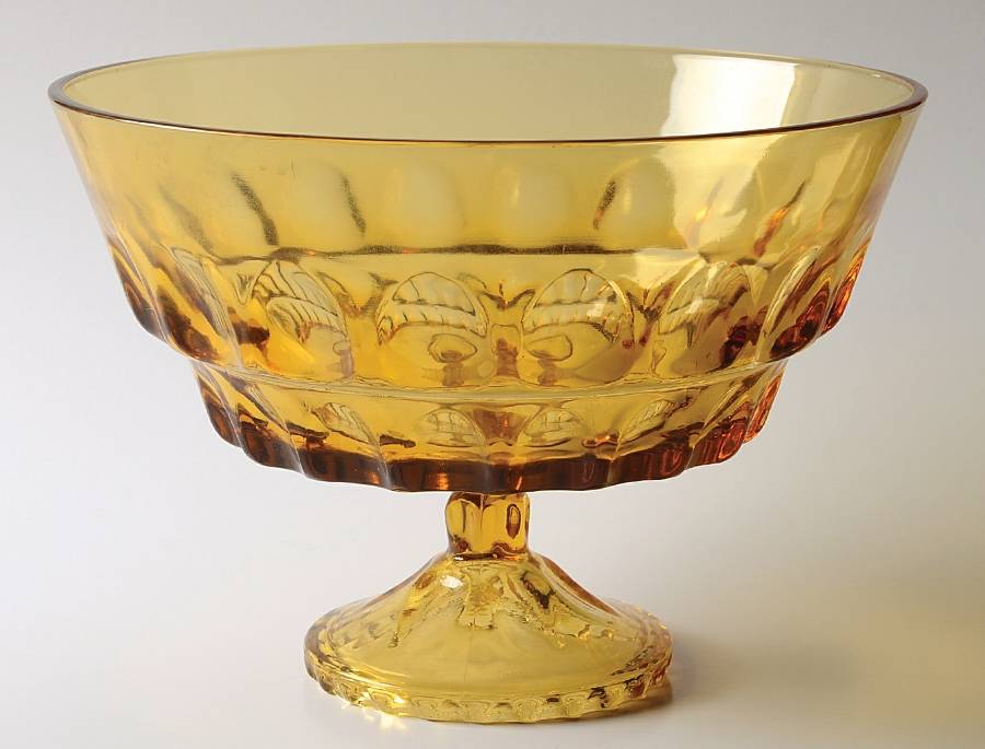 Reflection-Amber 10" Footed Centerpiece by Hazel-Atlas-1