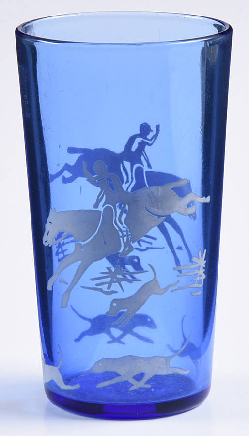 Hunt Scene 4 Oz Flat Tumbler by Hazel-Atlas-1