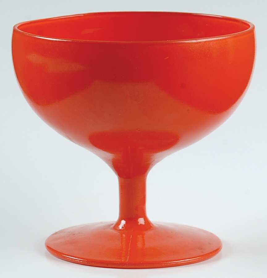 Rainbow Tangerine Champagne/Tall Sherbet by Anchor Hocking-1