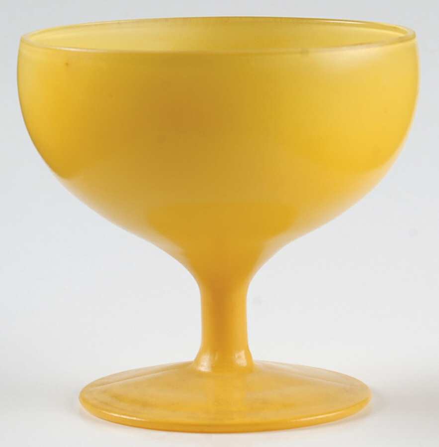 Rainbow Yellow (Bright) Champagne/Tall Sherbet by Anchor Hocking-1