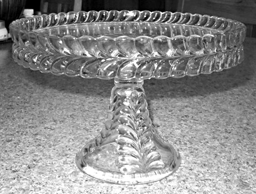 Plume 10" Diameter Pedestal Cake Stand No Dome by Adams & Co-1