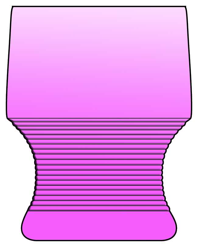 Georgian Ribbed Pink Flat Tumbler by Hazel-Atlas-1