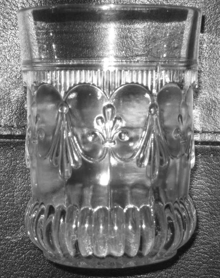 Fleur de Lis and Tassel Clear Flat Tumbler by Adams & Co-1