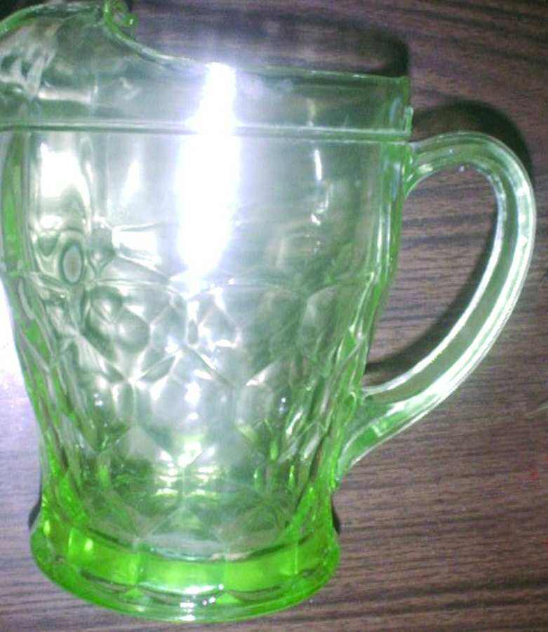Georgian Light Green Pitcher by Anchor Hocking-1