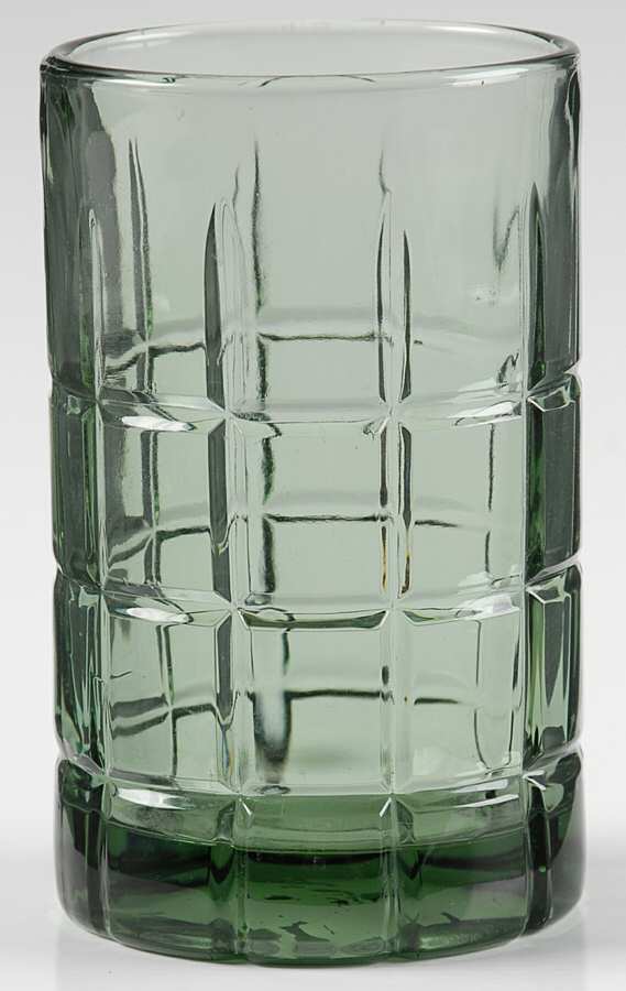 Tartan Dark Green (Olive) Flat Juice Glass by Anchor Hocking-1
