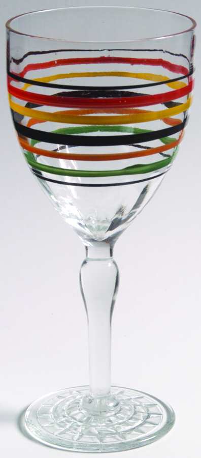 Panelled Ring Ding Water Goblet by Anchor Hocking-1