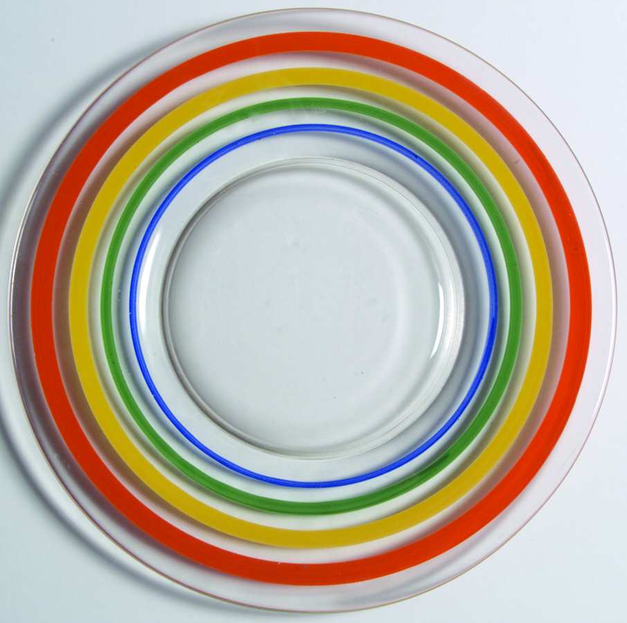 Panelled Ring Ding Luncheon Plate by Anchor Hocking-1