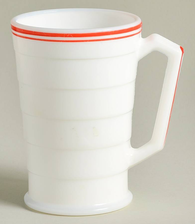 Moderntone Platonite Red Stripe Mug by Hazel-Atlas-1
