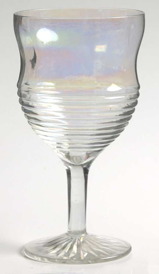 Circle Clear Iridescent Water Goblet by Anchor Hocking-1