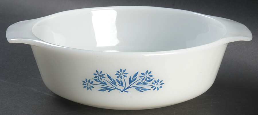 Cornflower 1 Quart Round Casserole No Lid by Anchor Hocking-1