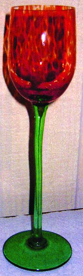 Flora Colored Water Goblet by Amcaro Crystal-1