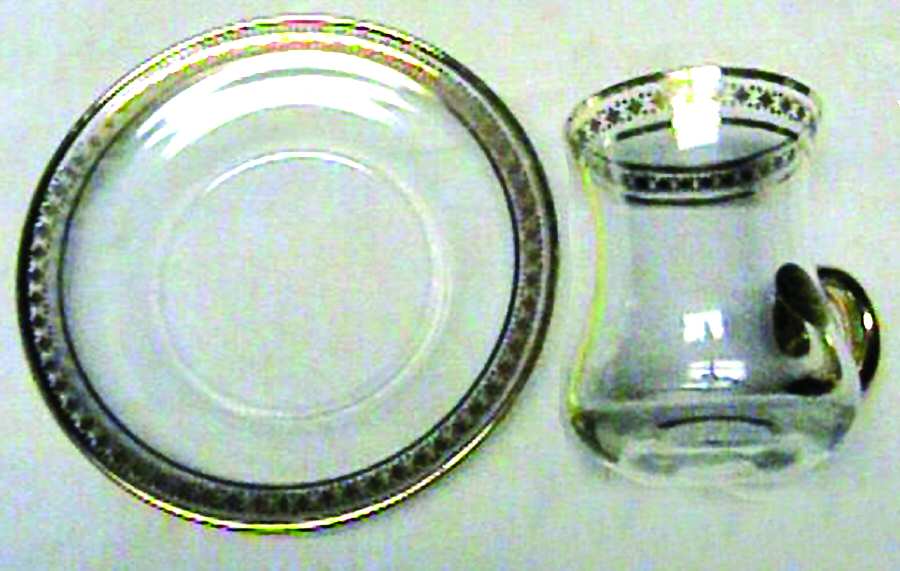 AOR1 Cup & Saucer Set by Aofi Crystal-1