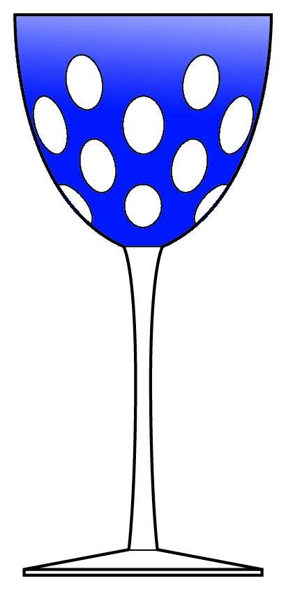 Ancelin Cobalt Blue Wine by Ajka-1