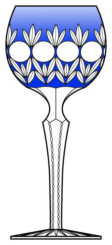Florderis Cobalt Blue Hock Wine by Ajka-1