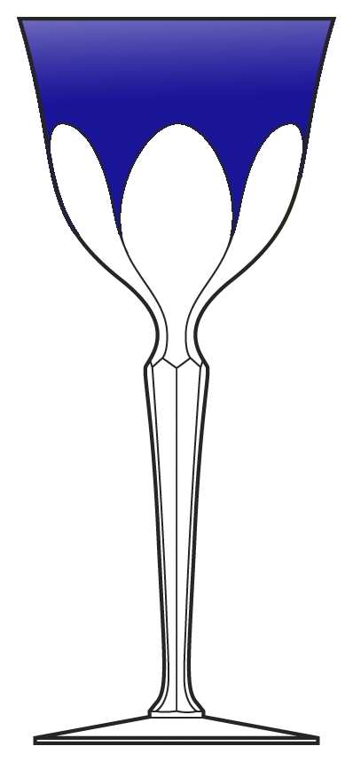 Voletta Cobalt Blue Wine by Ajka-1