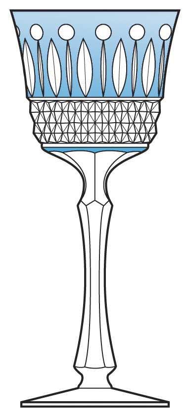 Ardella Light Blue Water Goblet by Ajka-1