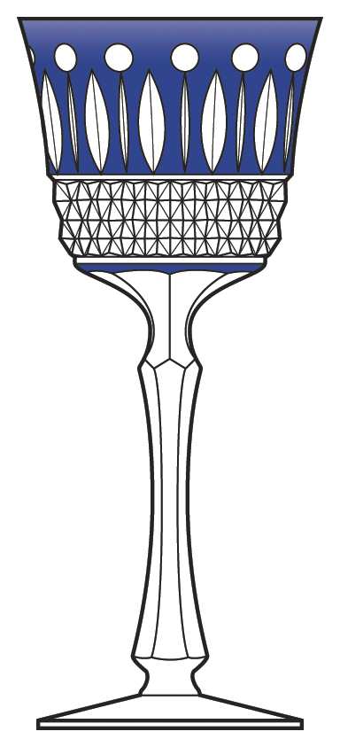 Ardella Cobalt Blue Water Goblet by Ajka-1