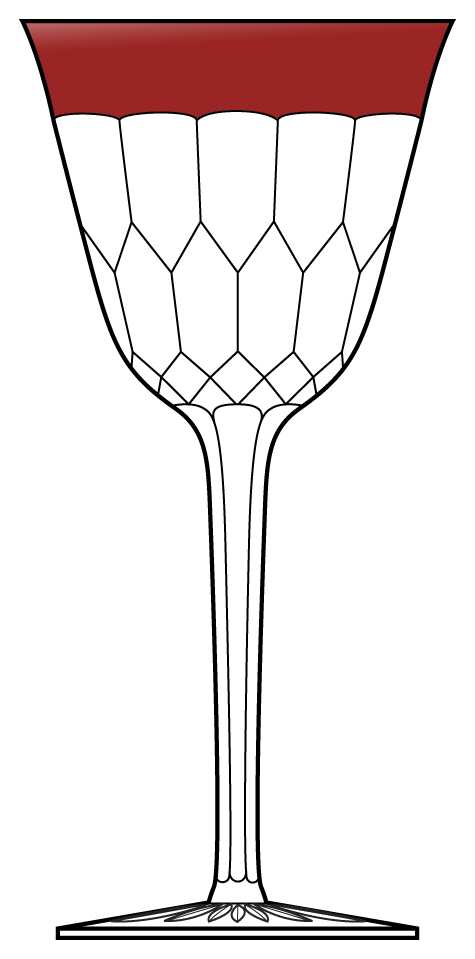 Angilde Ruby Water Goblet by Ajka-1
