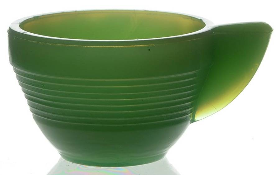 Concentric Rib Jade Child's Cup No Saucer by Akro Agate-1
