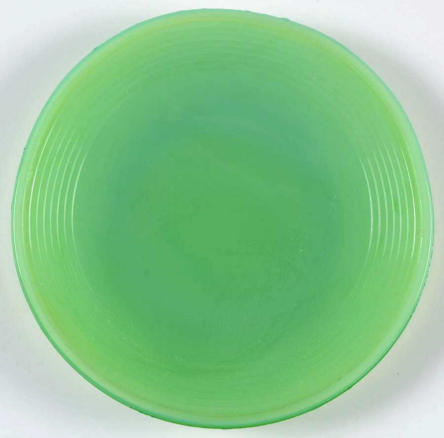 Concentric Rib Jade Child's Plate by Akro Agate-1