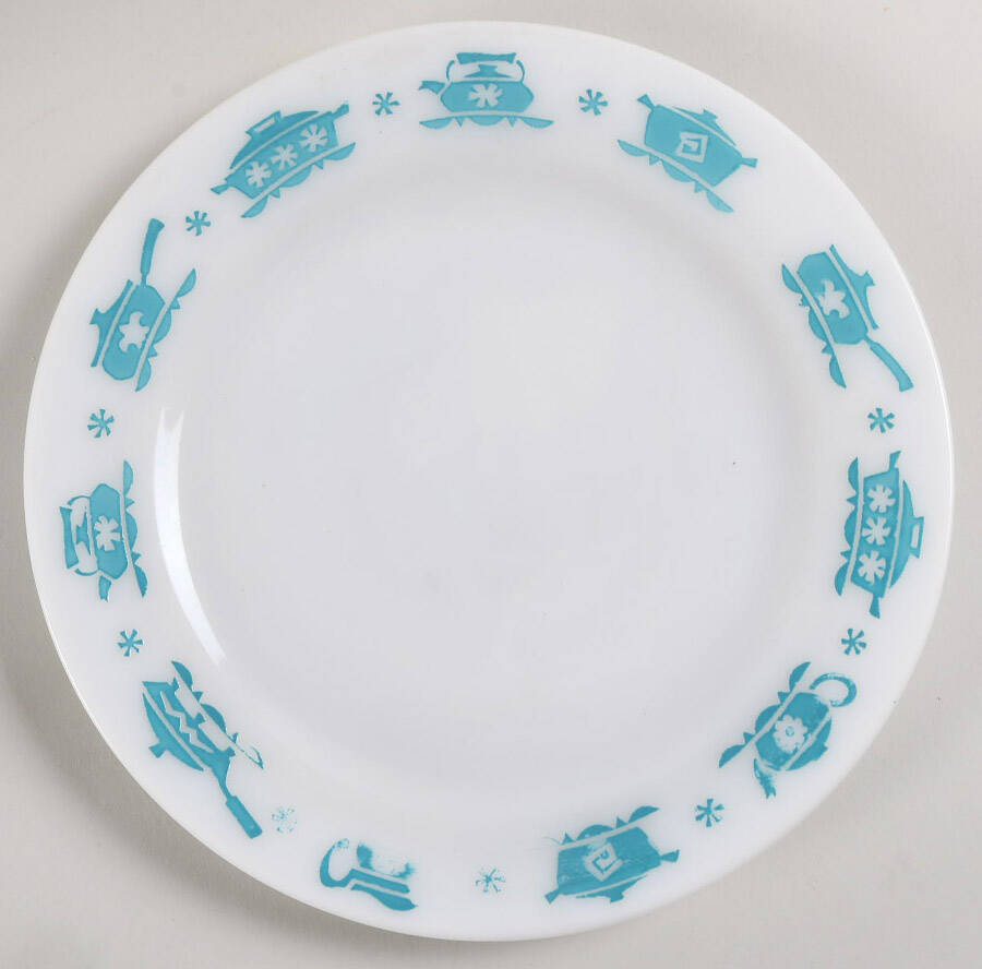 Kitchen Aids Turquoise Dinner Plate by Hazel-Atlas-1