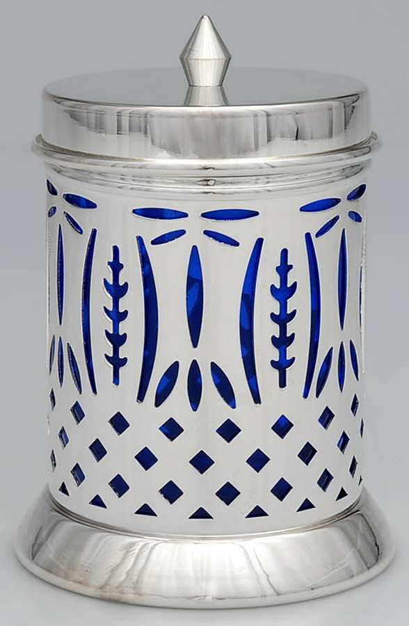 Royal Sapphire Sugar Bowl & Lid by Avon-1