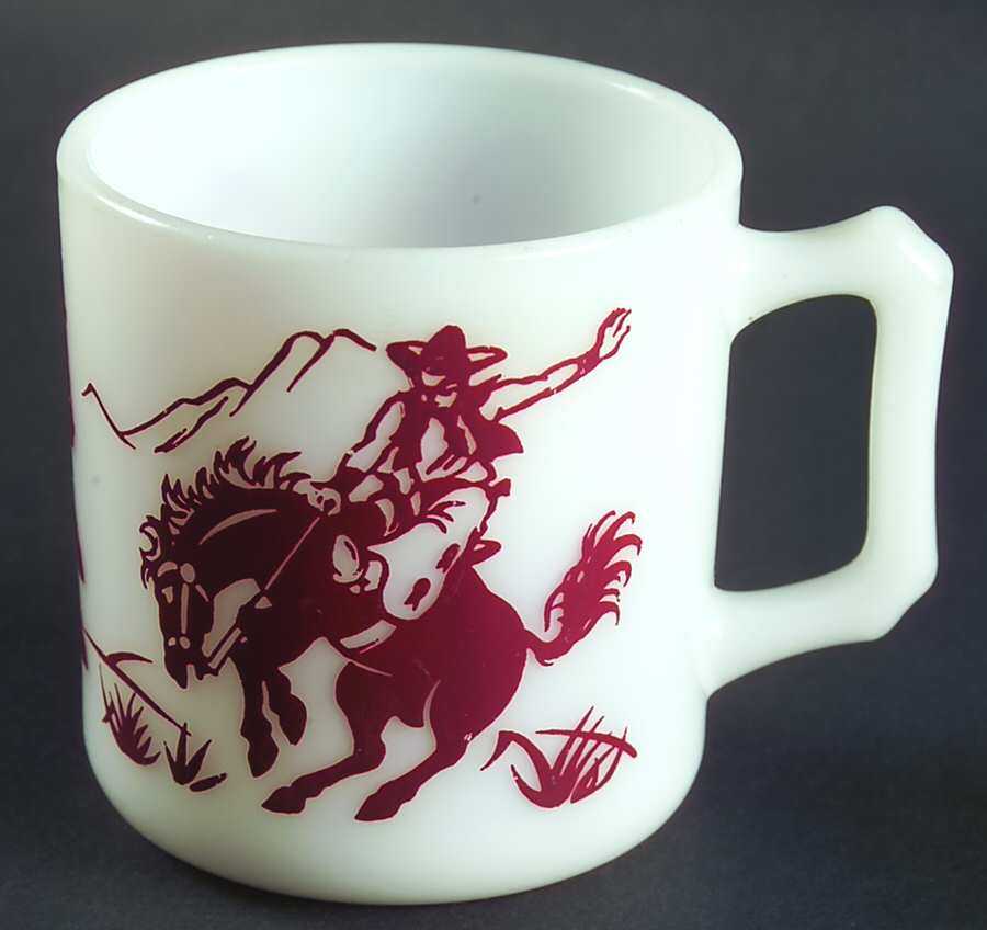 Bucking Bronco Child's Mug by Hazel-Atlas-1