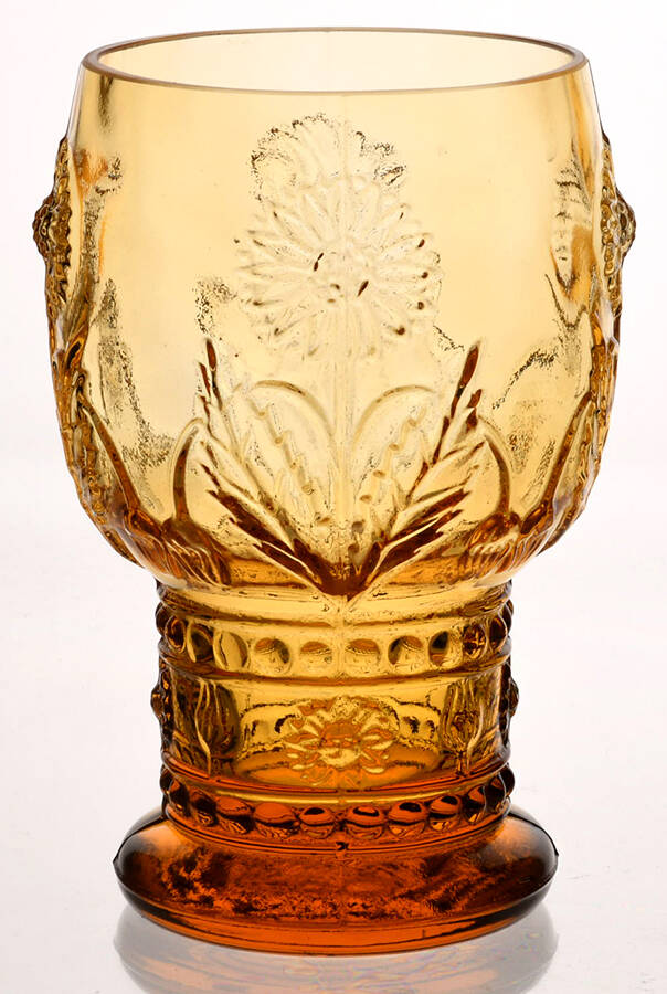 Helianthus Amber Water Goblet by Anthropologie Glass-1