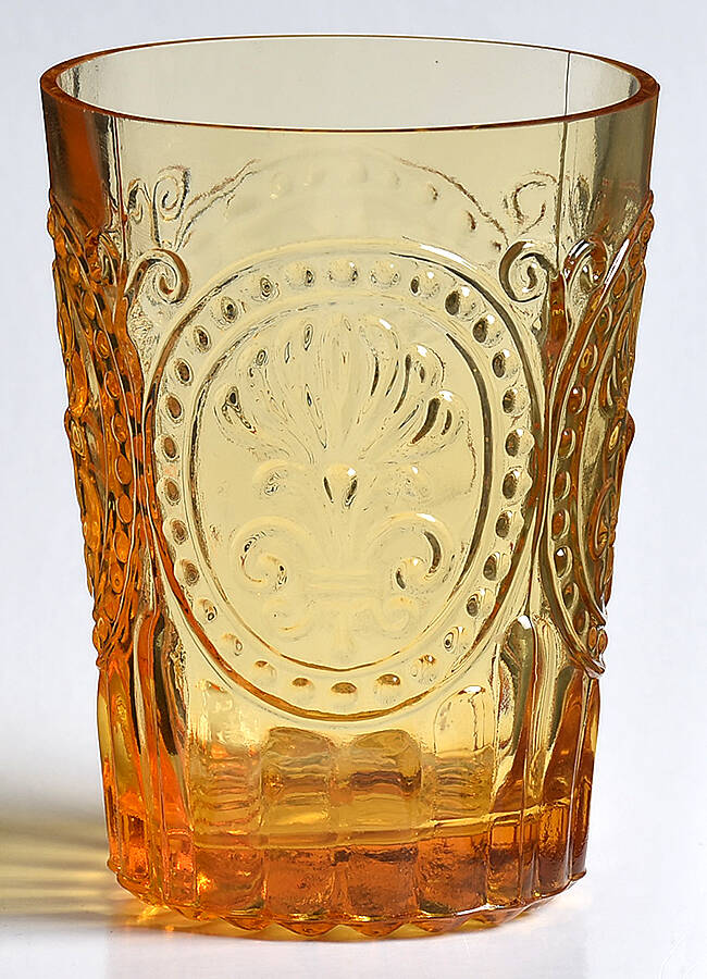 Fleur de Lis 5 Oz Flat Tumbler by Anthropologie Glass-1