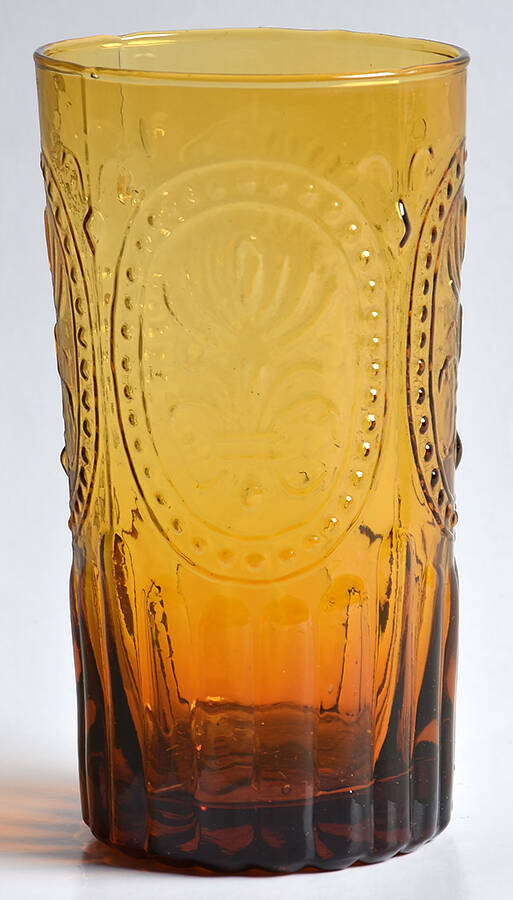 Fleur de Lis 20 Oz Flat Tumbler by Anthropologie Glass-1