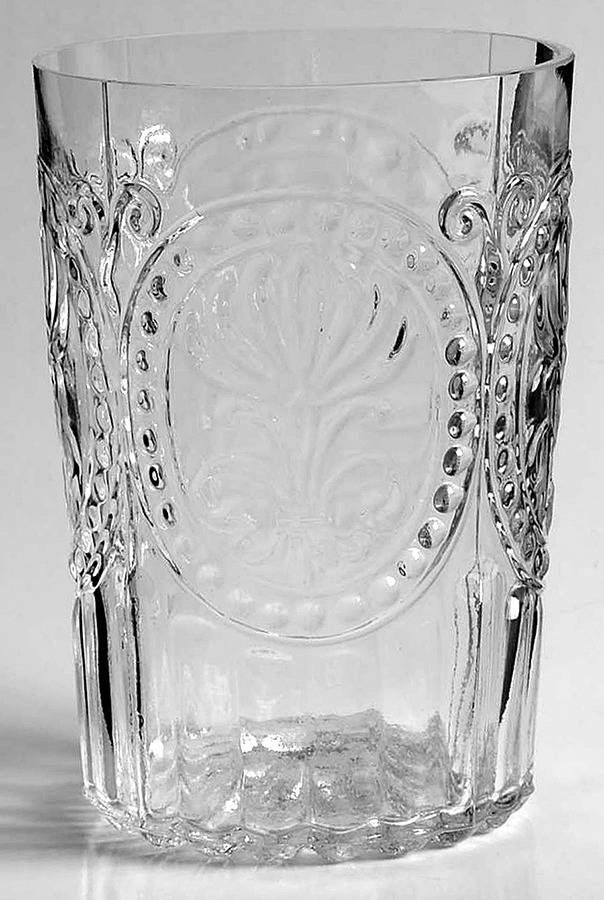 Fleur de Lis 9 Oz Flat Tumbler by Anthropologie Glass-1