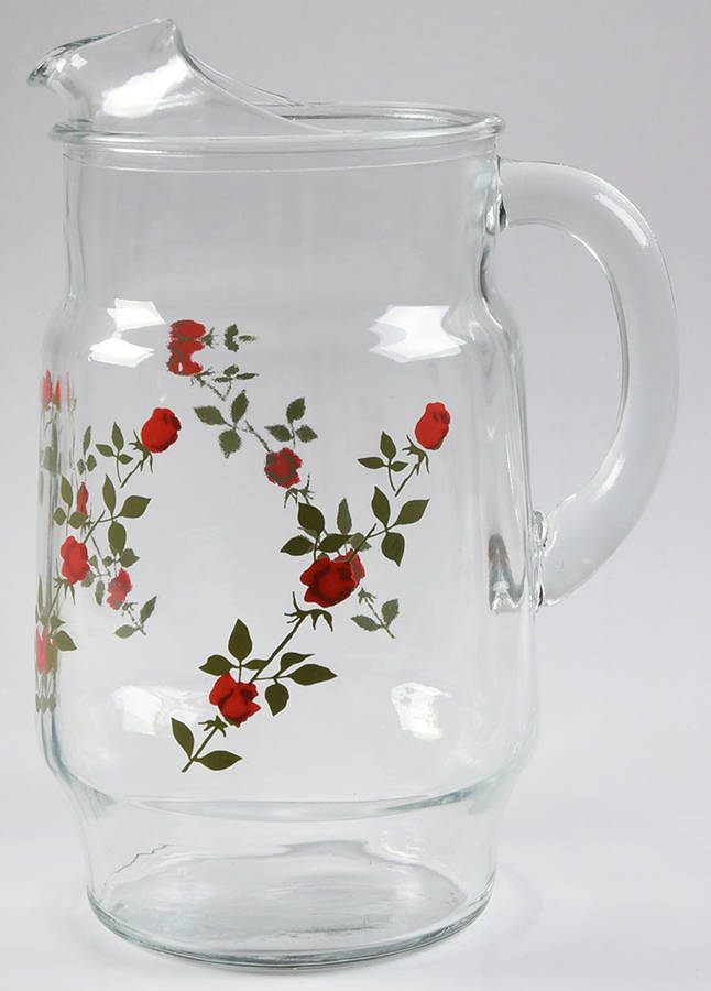 Red Roses (Newer) 88 Oz Pitcher by Anchor Hocking-1