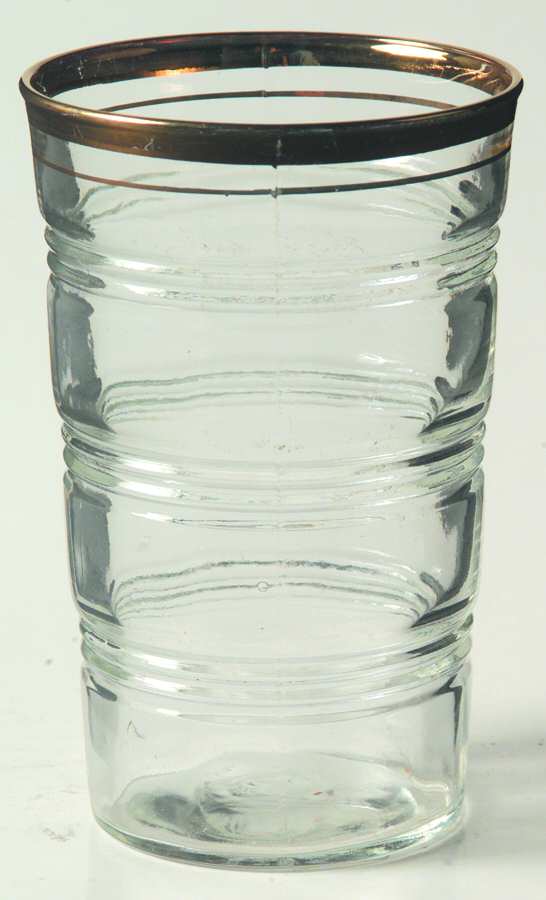 Banded Rings Gold 5 Oz Flat Tumbler by Anchor Hocking-1