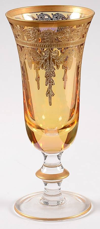 Vetro Gold Amber Fluted Champagne by Arte Italica-1