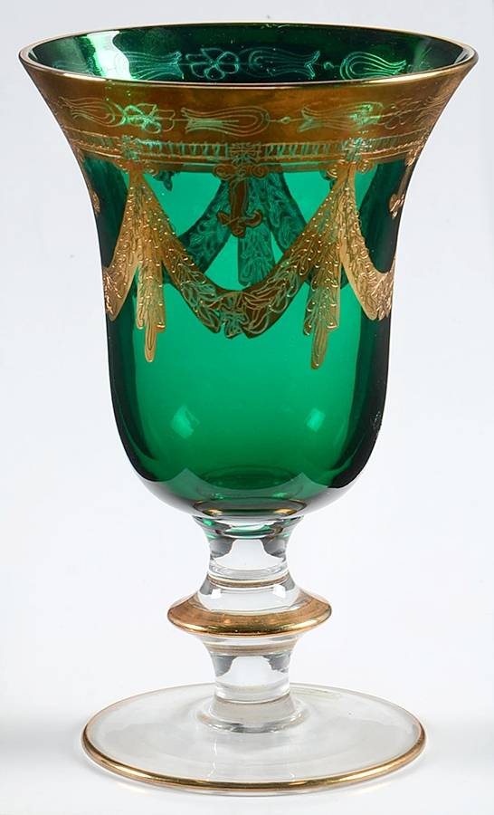 Medici Green Water Goblet by Arte Italica-1