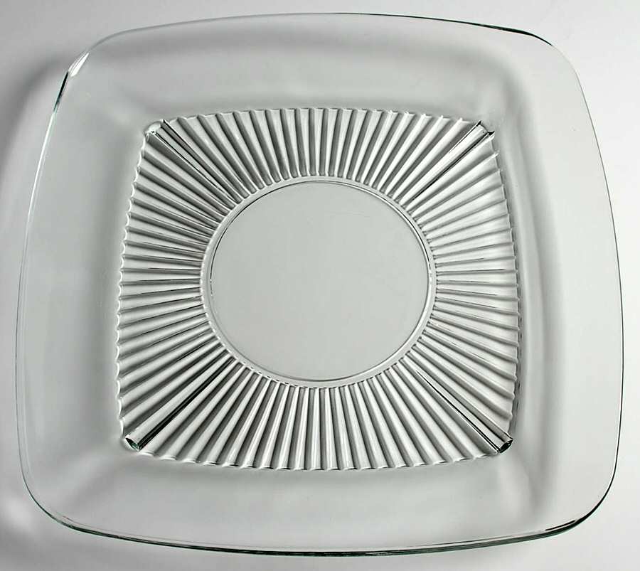 Union Square (Clear) 12" Square Platter by Anchor Hocking-1