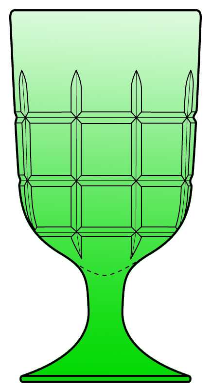 Tartan Emerald Green Water Goblet by Anchor Hocking-1