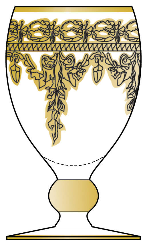 Baroque Gold Footed Tumbler by Arte Italica-1