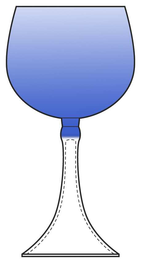 Trumpet Cobalt Water Goblet by Ambiance Crystal-1