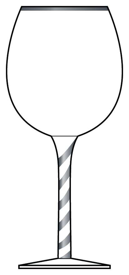 Platinum Twist Water Goblet by Ambiance Crystal-1