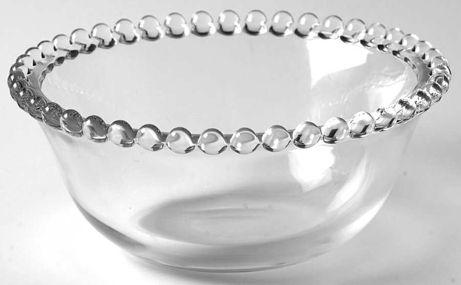 Beaded Clear Small Fruit Dessert Bowl by Ambiance Crystal-1