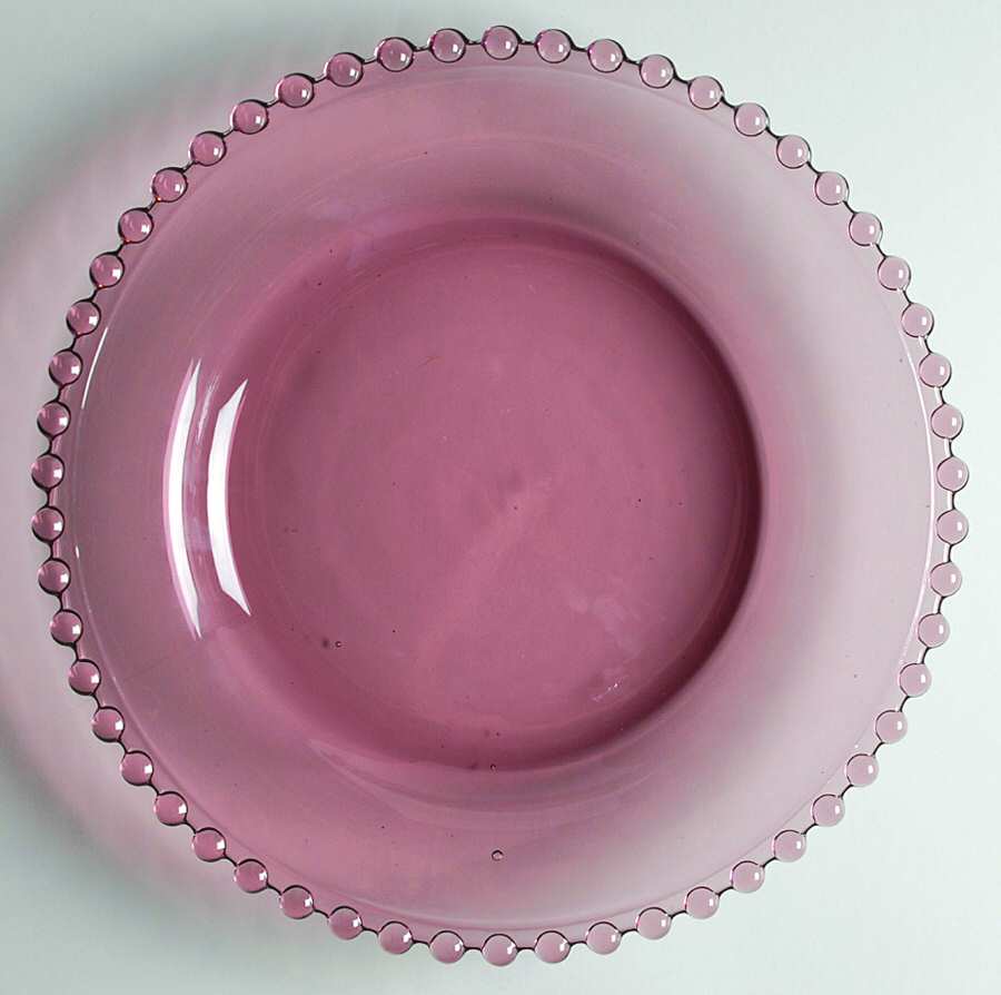 Beaded Lavender Salad Plate by Ambiance Crystal-1