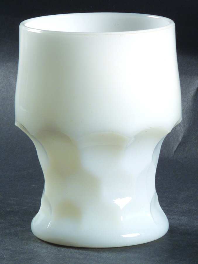 Georgian Milk Glass 9 Oz Flat Tumbler by Anchor Hocking-1