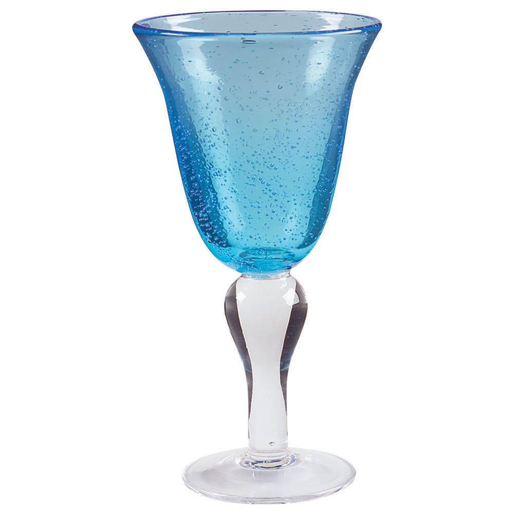 Iris Turquoise Water Goblet - Set of 4 by Artland-1