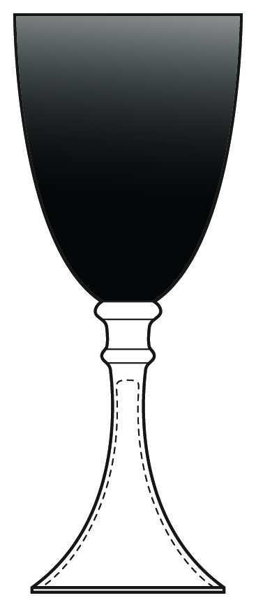 Veranda Black Wine Glass by Artland-1