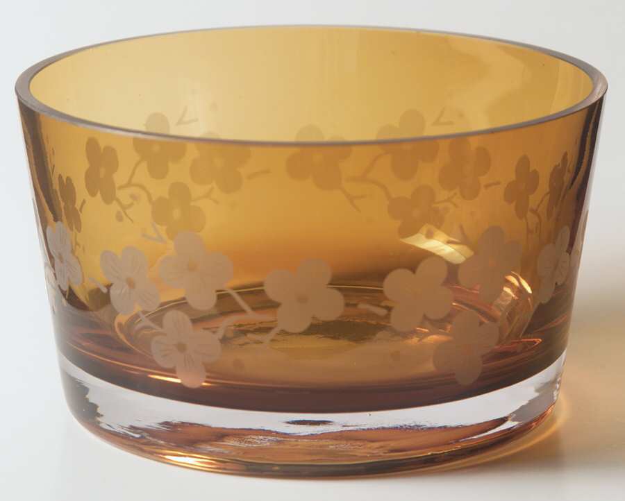 Cherry Blossom Amber Small Fruit Dessert Bowl by Artland-1